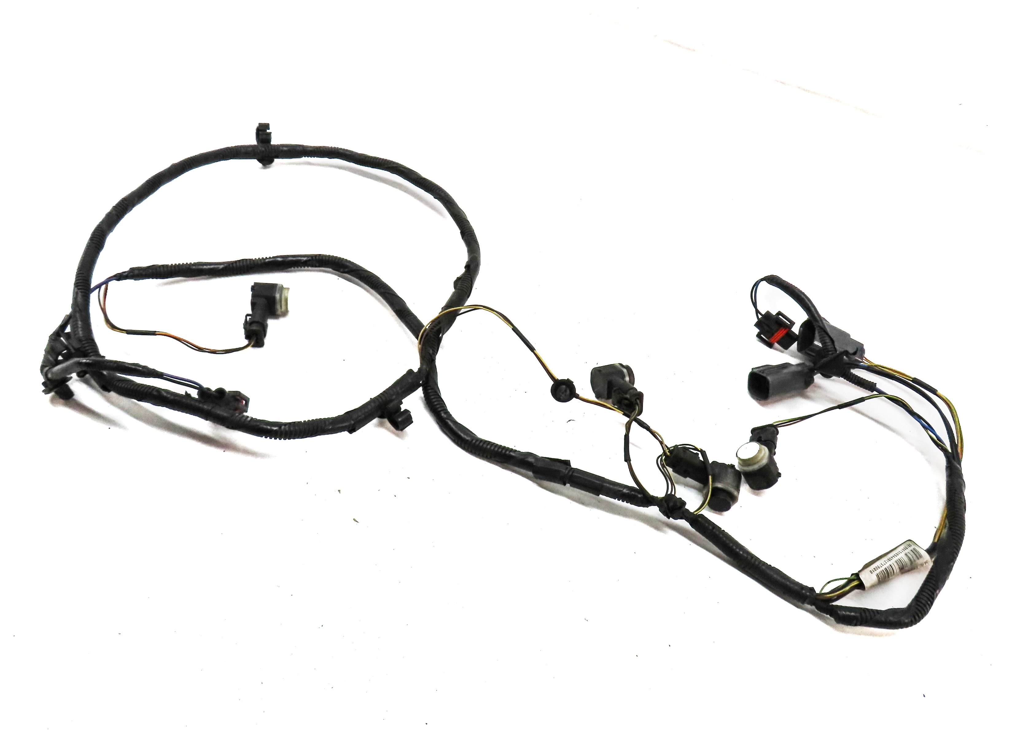 11 LAND ROVER LR4 L319 FRONT PARK ASSIST PDC SENSOR SET 4 w/WIRE HARNESS (White) — exact item pictured